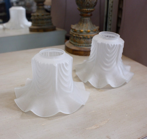Vintage set frosted glass - frosted,