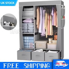 Canvas Fabric Wardrobe+Hanging