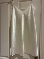 Vintage ST MICHAEL CREAM Full SLIP/NEGLIGEE/nightie/ lingerie Silky SATIN 14