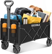 Festival Trolley Folding Cart with Wheels 100L Collapsible  Shopping Wagon