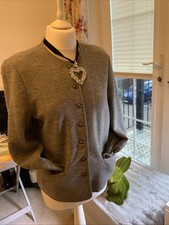 Ladies Geiger Boiled Wool Jacket Size 36 10 Grey Mark Button Up