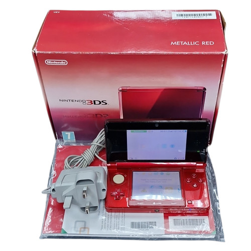 Nintendo 3ds console red - 3ds,
