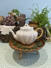 1920s Shelley Dainty White Fine Bone China Teapot - Registered No: 272101