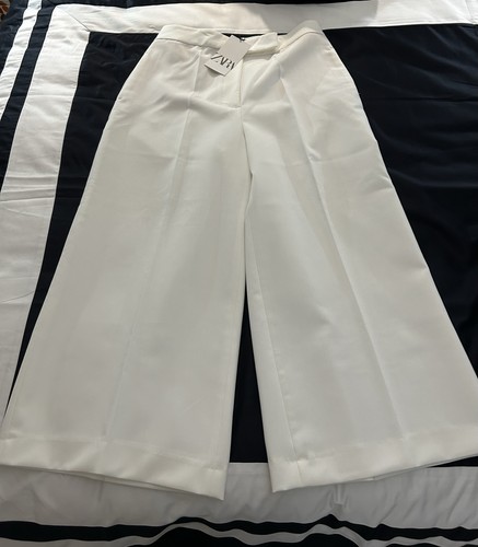 Zara cropped white palazzo - zara,