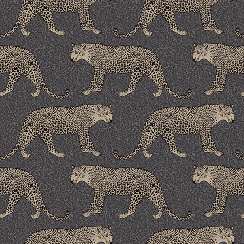 Gold black leopard - black,