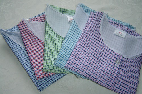 Ladies button through tabards - through,