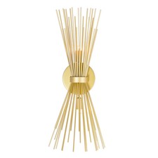 Savannah 2 Light 8in Gold Leaf Wall Sconce - Gold Leaf Gold Leaf