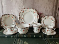 Vintage Sampson Smith Wetley China - Art Deco Afternoon Tea Set for 2 People