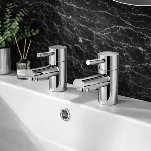 Plan round bathroom taps - plan,