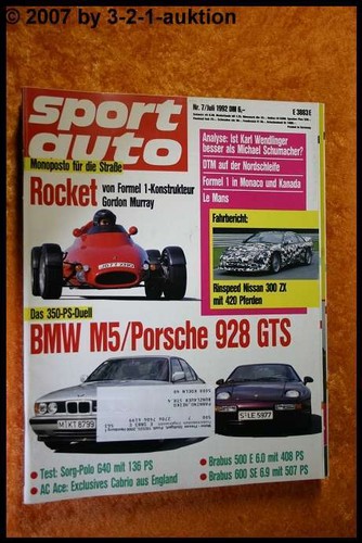 Sport auto bmw m5 - auto, 7/92
