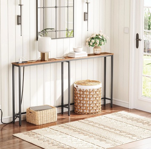 Console table with charging - with,