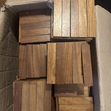 Teak Parquet Flooring Reclaimed - 1m2 - 400 Individual Pieces- 114 X 23X 7mm