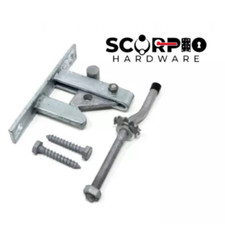 Self Locking Field Gate Catch Heavy Duty Galvanised Pad lockable c/w Striker