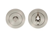 Carlisle Brass Satin Nickel Thumb Turn & Release on Round Rose WC/Bathroom