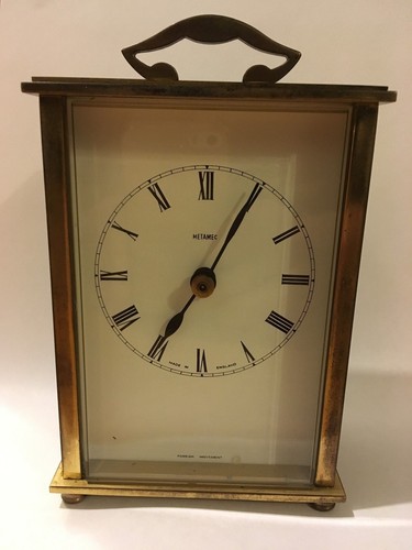 Metamec carriage clock brass - metamec,