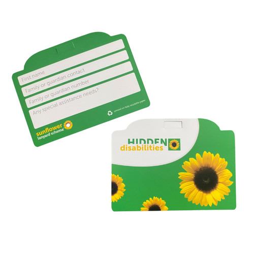 Card for sunflower - for, lanyard