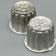 Vintage Aluminium Jelly Jello Moulds Disney Mickey Mouse Big Bad Wolf