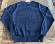 Women’s, Finisterre, Navy, Scallop Front, Pre-owned, 100% Wool Jumper Excellent.