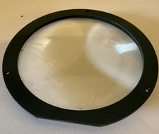Vintage convex glass lens in