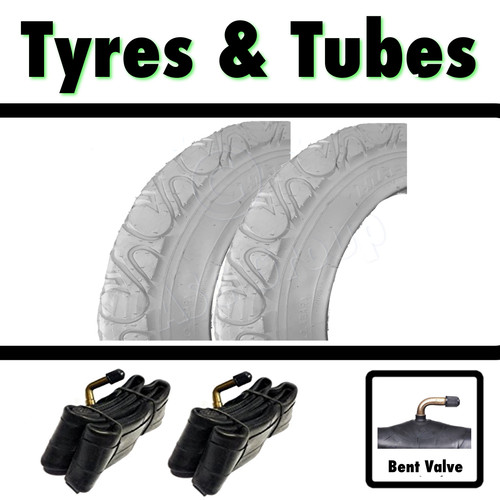 White pram tyre 12 - (62-203),