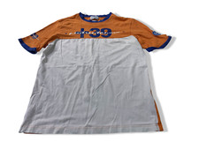 Vintage Men's Sergio Tacchini colorblock orange & white tees in L|L27 W18| 4116