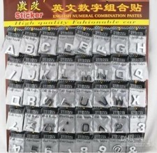 Chrome self adhesive letter - chrome,