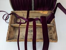 Burgundy red velvet ribbon 9mm 16mm 22mm 36mm Berisfords craft wedding Christmas
