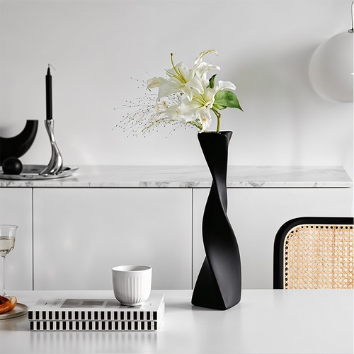 Tall ceramic vase spiral style - tall,