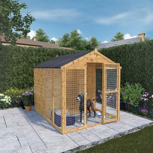 Wooden dog kennel run - 6,