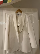 Zara Women's White Blazer Size