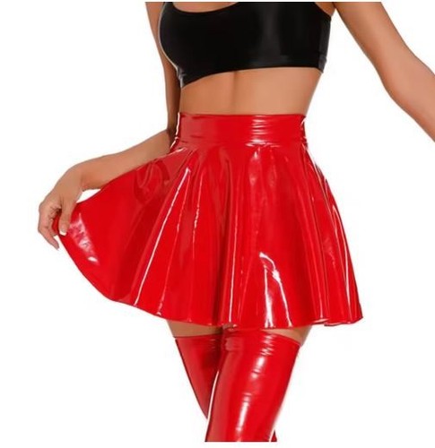 Womens pvc leather flared - leather,