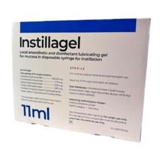 Instillagel Anaesthetic Disinfectant Lubricating Gel - 10 x 11ml -
