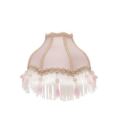 Lampshade with fringe shabby - with,