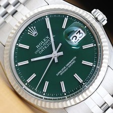 ROLEX MENS DATEJUST GREEN DIAL