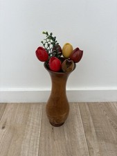 Vintage Wooden Vase with