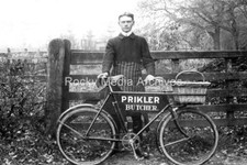 Fyu-97 Prikler Butcher's Boy With Bike, Blindley Heath, Surrey. Photo