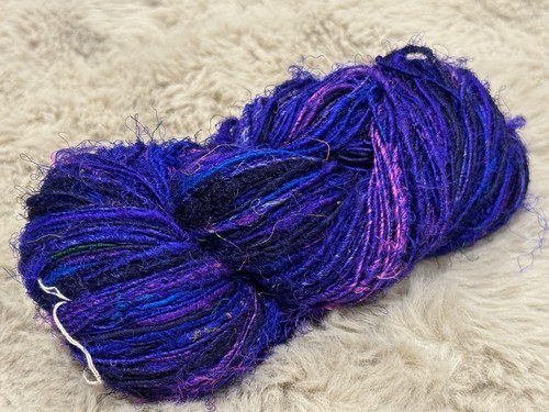 Handspun sari silk yarn 100g - silk,