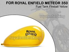 Genuine Royal Enfield Meteor 350 "Fireball Yellow Petrol Fuel Tank"