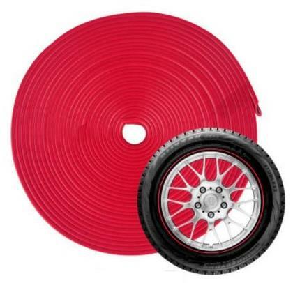 Red alloy wheel - alloy, protectors