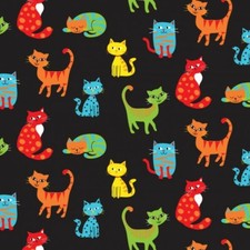 Fat Quarter Happy Paws Cats -