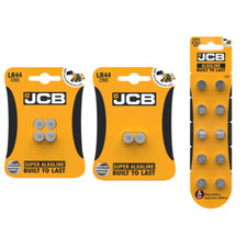 JCB LR44 Batteries Alkaline AG13 357 A76 RW82 L1154 SR44 Button Coin Cell