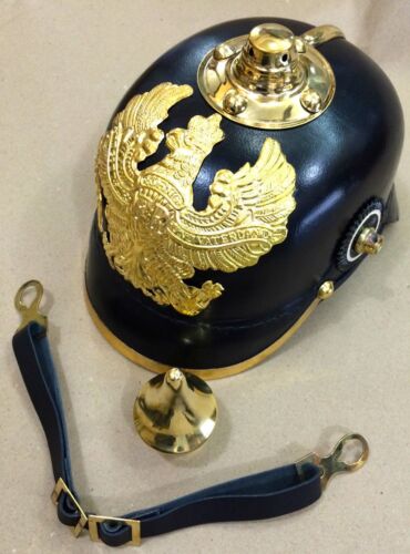 Leather german pickelhaube - leather,