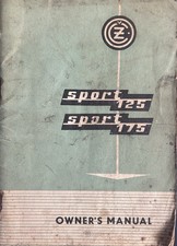 JAWA CZ SPORT 125 MODEL 476 / SPORT 175 MODEL 477 - ORIGINAL OWNERS MANUAL 1970