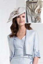 JOHN CHARLES SIZE 16 MOTHER OF THE BRIDE OUTFIT IN CHAMPAGNE/BISCUIT NEW