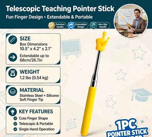 Retractable teacher pointer - retractable,