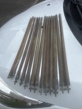Antique Brass Stair Rods X 13 24” No Fixings Plus 2 Incomplete