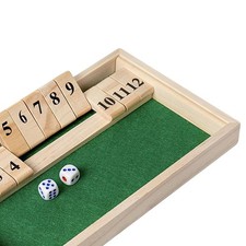 Shut The Box WOODen Board Dice