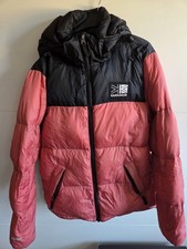 Ladies Karrimor Camp KS-600 Down Filled Padded Jacket Size UK 10 in Rose / Black