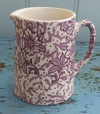 Burleigh for John Lewis Small Tankard Jug. Plum Purple Chintz. England. VGC