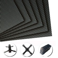 0.5-3mm Black Carbon Fiber Plate Panel Sheet Board 3K Twill Weave 200*300